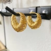 Bông tai nữ nhẹ sang trọng, phong cách lạnh, vàng 18K, tròn phóng đại - 94.600₫ 7
