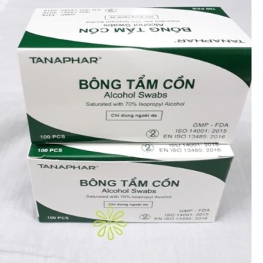 Bông tẩm cồn sát trùng 100 miếng - Hộp cồn khô, khử khuẩn nhanh, chỉ 29.000 VND 2