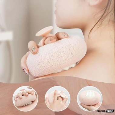 Bông tắm tạo bọt massage tẩy da chết hoa hướng dương, tặng miếng rửa mặt silicone
