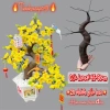 Bonsai giả Kẽm Nhung 45-50cm 20 nhánh hoa Mai Đào, trang trí Tết, giá 44.000đ