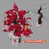 Bonsai giả Kẽm Nhung 45-50cm 20 nhánh hoa Mai Đào, trang trí Tết, giá 44.000đ 10