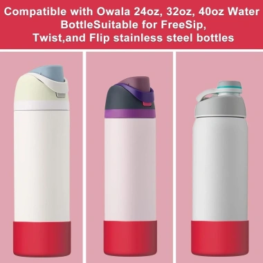 Boot Silicone Chống Trơn Trượt cho Chai Owala 40oz/32oz/24oz - Bảo Vệ Tay, BPA Free, Twist Flip