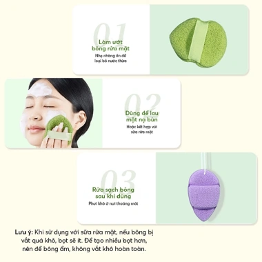 Bọt biển rửa mặt, bông mút làm sạch da, giảm giá 16.456 - 13.600 VNĐ, da mịn ngay 5