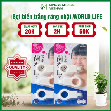 Bọt Biển Trắng Răng Nhật Bản WORLD LIFE - Tẩy ố vàng, trắng răng, hơi thở thơm, 129k