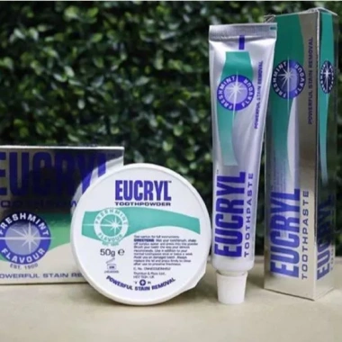Bột kem tẩy trắng răng Eucryl combo - Loại bỏ mảng bám, trắng răng, thơm miệng, giảm hôi - Giá chỉ 159.000₫