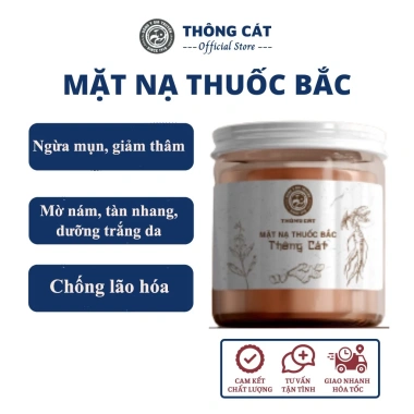 Bột Mặt Nạ Thuốc Bắc Thảo Mộc Thông Cát - Dưỡng Trắng Da, Mờ Nám Tàn Nhang, Giá Chỉ 93.000 VND