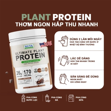 Bột Protein Thực Vật NUTA SUPERFOODS 800g - Giá 309.000đ, Hỗ Trợ Tăng Cơ 7