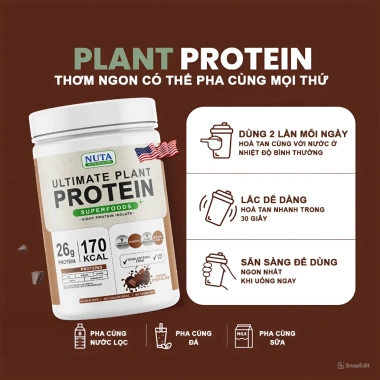 Bột Protein Thực Vật ULTIMATE PLANT – Đạm cao, tăng cơ, giảm cân, chỉ 309.000₫ 8