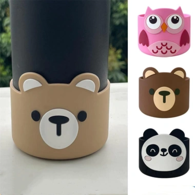 Bột Silicone Đệm Đáy Dễ Thương Gấu Trúc Cú cho Cốc 40oz v 30oz - Bảo Vệ Tumbler