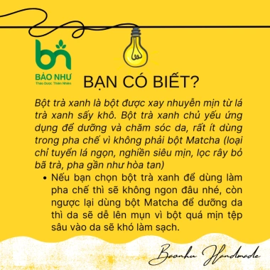 Bột trà xanh dưỡng da nguyên chất handmade - Giá chỉ 12.000đ, giảm 23%, dưỡng ẩm, làm sáng da, an toàn cho mọi loại da 2
