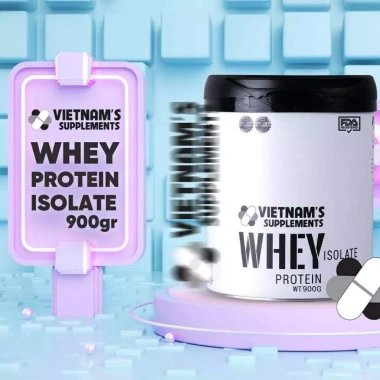 Bột Whey Protein Isolate 900g - Protein cao, ít calo, ít béo, tăng cơ nhanh | Vietnam Supplements 1 Bột Whey Protein Isolate 900g - Protein cao, ít calo, ít béo, tăng cơ nhanh | Vietnam Supplements 1