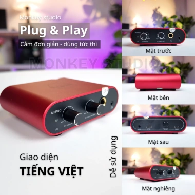 Box Livestream Stereo M2 Pro và LT15 Pro AINMC 24bit/96kHz Đàm thoại 2 chiều Hát livestream Sạc nhanh Giá 850.000₫