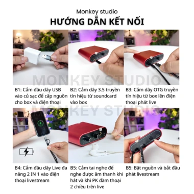 Box Livestream Stereo M2 Pro và LT15 Pro AINMC 24bit/96kHz Đàm thoại 2 chiều Hát livestream Sạc nhanh Giá 850.000₫