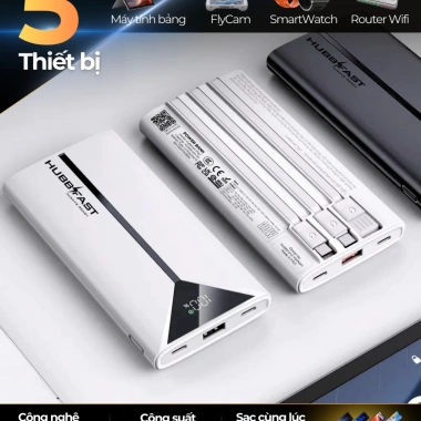 BOX mini 20.000mAh sạc nhanh PD, HubbFast Play1, màn hình LED, an toàn, bảo hành 18 tháng - Giá chỉ 349.000₫