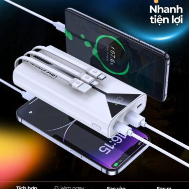 BOX mini 20.000mAh sạc nhanh PD, HubbFast Play1, màn hình LED, an toàn, bảo hành 18 tháng - Giá chỉ 349.000₫