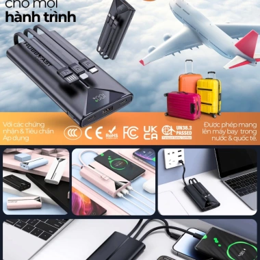 BOX mini 20.000mAh sạc nhanh PD, HubbFast Play1, màn hình LED, an toàn, bảo hành 18 tháng - Giá chỉ 349.000₫