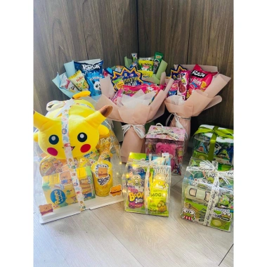 Box quà Bánh Kẹo kèm Đèn LED - Quà Tặng Sinh Nhật, Kỷ Niệm, Trung Thu, 20/10, 8/3, Valentine 14/2, 1/6 - Giá chỉ 130k