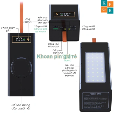 Box sạc dự phòng 32 cell 18.650 - Sạc nhanh 22.5W, Giá ưu đãi 260.000đ 2