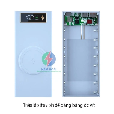 Box sạc dự phòng 8 cell 18.650 CX8 - Sạc nhanh 22.5W + Sạc không dây 15W nam châm, chỉ 129.000₫