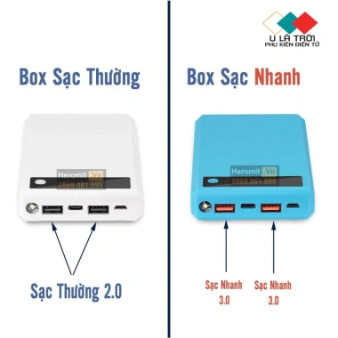 Box sạc dự phòng nhanh 6 cell QC 3.0 - Không pin, giá chỉ 95.000đ 8
