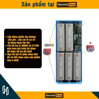 Box sạc nhanh A1 - Vỏ sạc dự phòng pin 21.700, sạc an toàn, giá chỉ 95.000đ 5