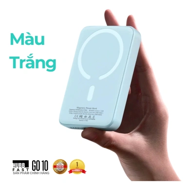 BOX Sạc từ tính HubbFast GO10 - Pin dự phòng 10.000mAh, sạc nhanh không dây 15W, Type-C 20W, giá chỉ 500.400₫ 10