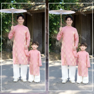 BST Áo Dài GĐ Phúc Vượng Naila Gia Đình Tân Dáng Suông Đón Tết 2.026 Giá 345k 9