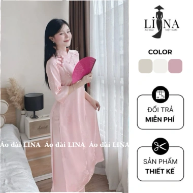 BST Gấm Tết 2.026: Áo dài tết nữ tính 3 màu pastel nhẹ nhàng, giá chỉ 236k