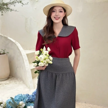 BST Sắc Đỏ - Váy đầm nữ U&M Bigsize lễ hội Giáng sinh & Tết, giảm còn 300k 2