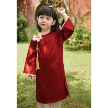 BST Tết 2.026 Áo dài gia đình An Khang Đỏ Nabani NB25.945 - Giá chỉ 250k