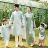 BST Tết 2.026 Áo dài gia đình Yến Thư xanh – áo dài nhà Cam, trẻ em, giảm giá 255k