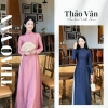 BST Tết 2.026 Áo Dài Truyền Thống Lụa Vân Gỗ Cao Cấp Đính Ngọc Thảo Vân Giá 337.600 VND