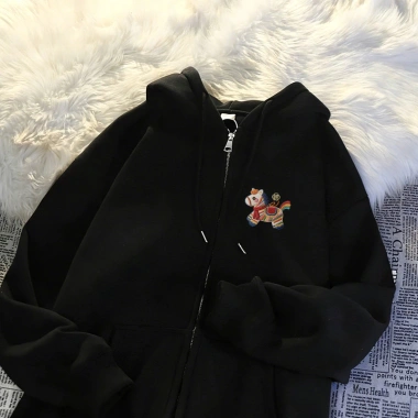 BST TẾT 2.026 Hoodie Zip CLOT Unisex 100% Cotton Áo Khoác Thu Đông Hoạ Tiết