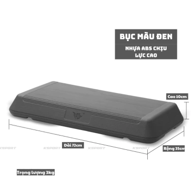 Bục Nhảy Aerobic Step Gym Yoga Nhựa ABS 72cm Chống Trượt, Điều chỉnh cao - 599k