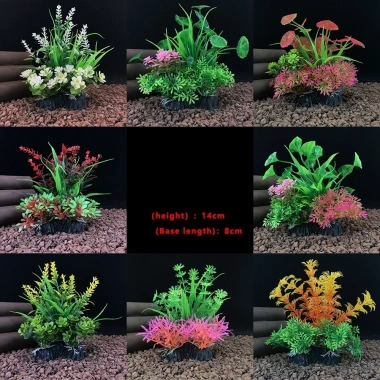 Bụi cây nhựa mini cho hồ cá – phụ kiện tiểu cảnh, hồ thuỷ sinh, terarium, giảm giá 10.400₫