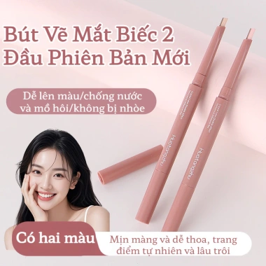 Bút Highlight Hàn 2 đầu tự nhiên, chỉnh bóng sáng mắt, chống nước mồ hôi 100% + tặng chổi - 69k