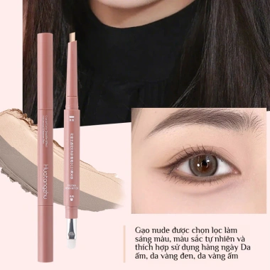 Bút Highlight Hàn 2 đầu tự nhiên, chỉnh bóng sáng mắt, chống nước mồ hôi 100% + tặng chổi - 69k