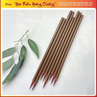 Bút lông tiểu Hồng Mao cán tre trúc - Thư pháp, vẽ tranh thủy mặc, màu nước, 11.000đ