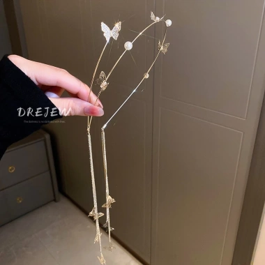 Cài tóc DREJEW bướm đá zircon ngọc trai – Mori Nhật Hàn cho nữ, chỉ 107.471₫