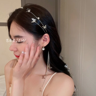 Cài tóc DREJEW bướm đá zircon ngọc trai – Mori Nhật Hàn cho nữ, chỉ 107.471₫