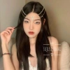 Cài trán dây đôi kẹp đá hoa bất đối xứng - Vòng đeo đầu cosplay cổ trang giá hời 6