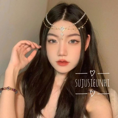 Cài trán dây đôi kẹp đá hoa bất đối xứng - Vòng đeo đầu cosplay cổ trang giá hời 9 Cài trán dây đôi kẹp đá hoa bất đối xứng - Vòng đeo đầu cosplay cổ trang giá hời 9