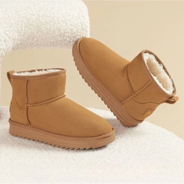 CAMEL CROWN Giày tuyết nữ bốt lông cừu ấm áp, chống trượt, dùng ngoài trời