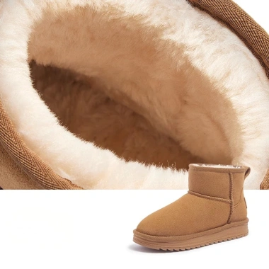 CAMEL CROWN Giày tuyết nữ bốt lông cừu ấm áp, chống trượt, dùng ngoài trời