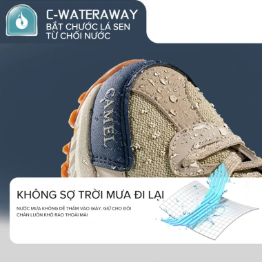 Camel Crown Sports Nam Giày Đường Dài Da Chống Thấm Nước, Trơn Trượt, Chịu Mài Mòn 2.023