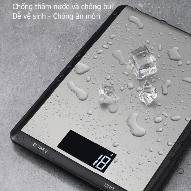 Cân bếp điện tử 1g/10kg inox chống nước, trừ bì - Giá giảm 205.000đ
