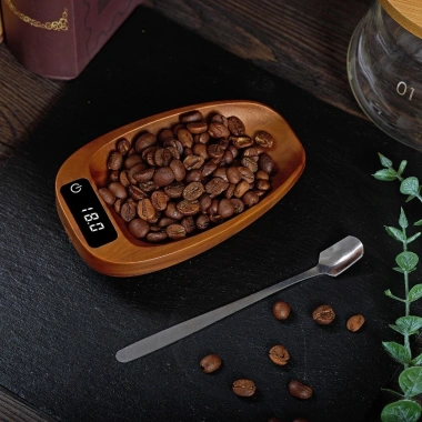 Cân cà phê STATIONWA 0,1g - Cân trà điện tử pin lâu, nhựa bền, cảm ứng, vỏ rùa họa tiết, đo gia vị chính xác