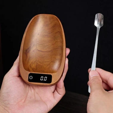 Cân cà phê STATIONWA 0,1g - Cân trà điện tử pin lâu, nhựa bền, cảm ứng, vỏ rùa họa tiết, đo gia vị chính xác