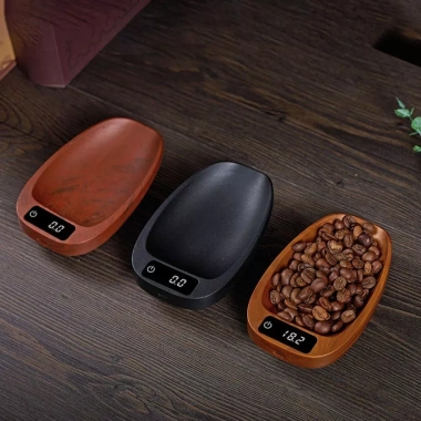 Cân cà phê STATIONWA 0,1g - Cân trà điện tử pin lâu, nhựa bền, cảm ứng, vỏ rùa họa tiết, đo gia vị chính xác