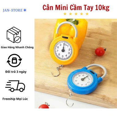 Cân Cầm Tay Mini 10kg Móc Treo Lò Xo Cơ Học - Độ Bền, Chính Xác, Dùng cho Rau Củ Thịt Cá, 45.000đ